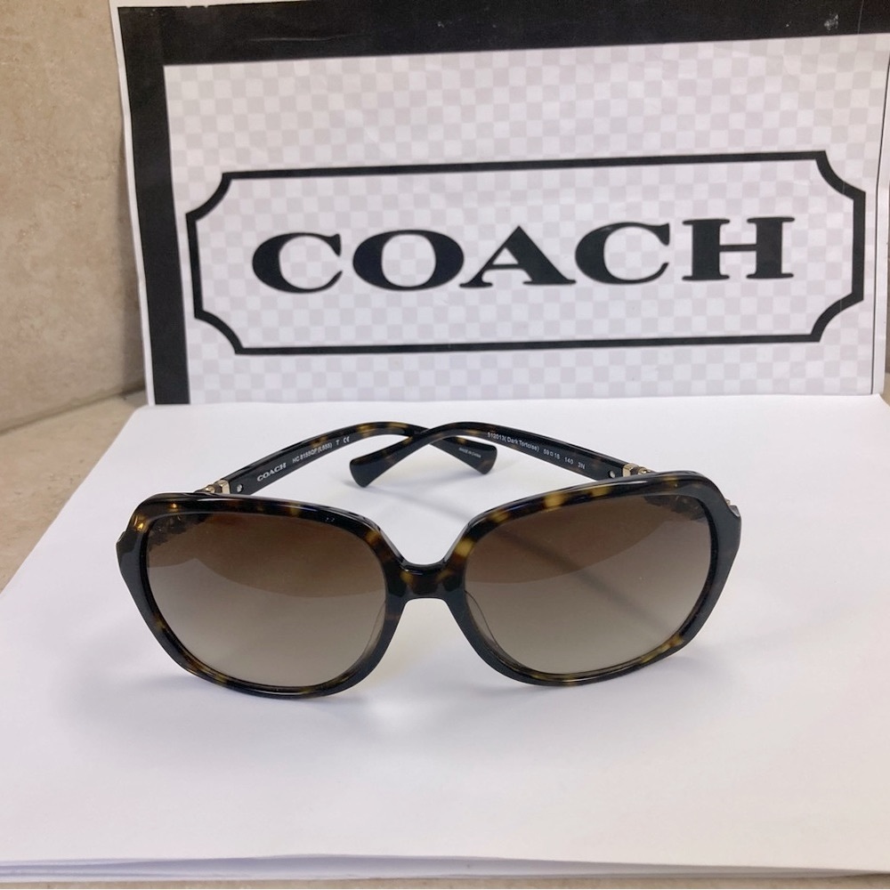 New Coach HC8155QF L555 512013 Dark Tortoise Sunglasses